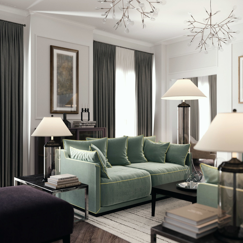 Классическая спальня + гостиная