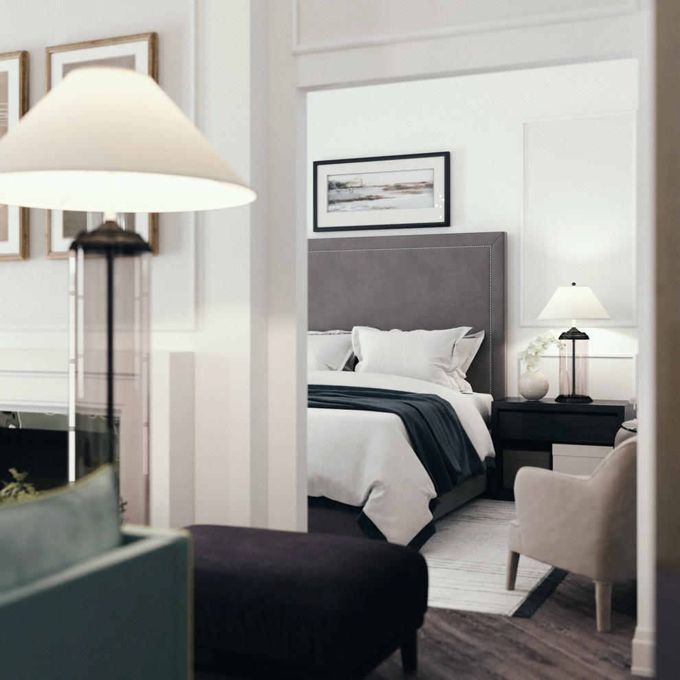 Классическая спальня + гостиная