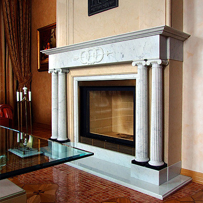 камины из камня и металла