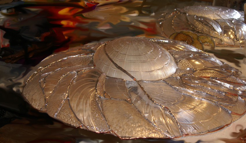 Обьемный витраж-витражные лампы в стиле тиффани.