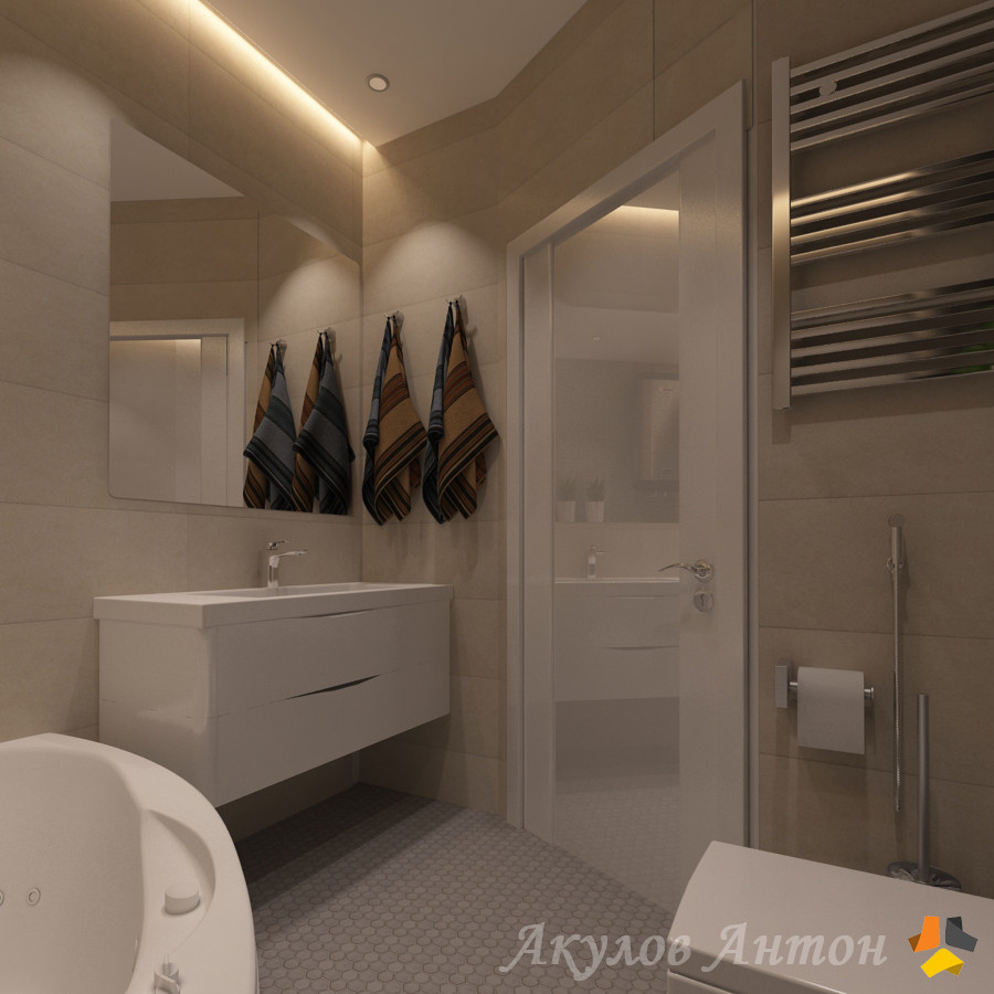 Обложка проекта: Дизайн-проект интерьера квартиры в ЖК "Триумф" 100 кв.м.