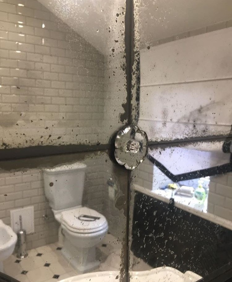 bathroom "black and white"