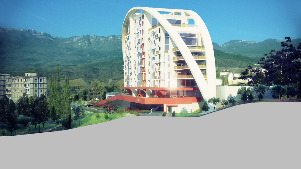 Многоэтажный дом в Крыму