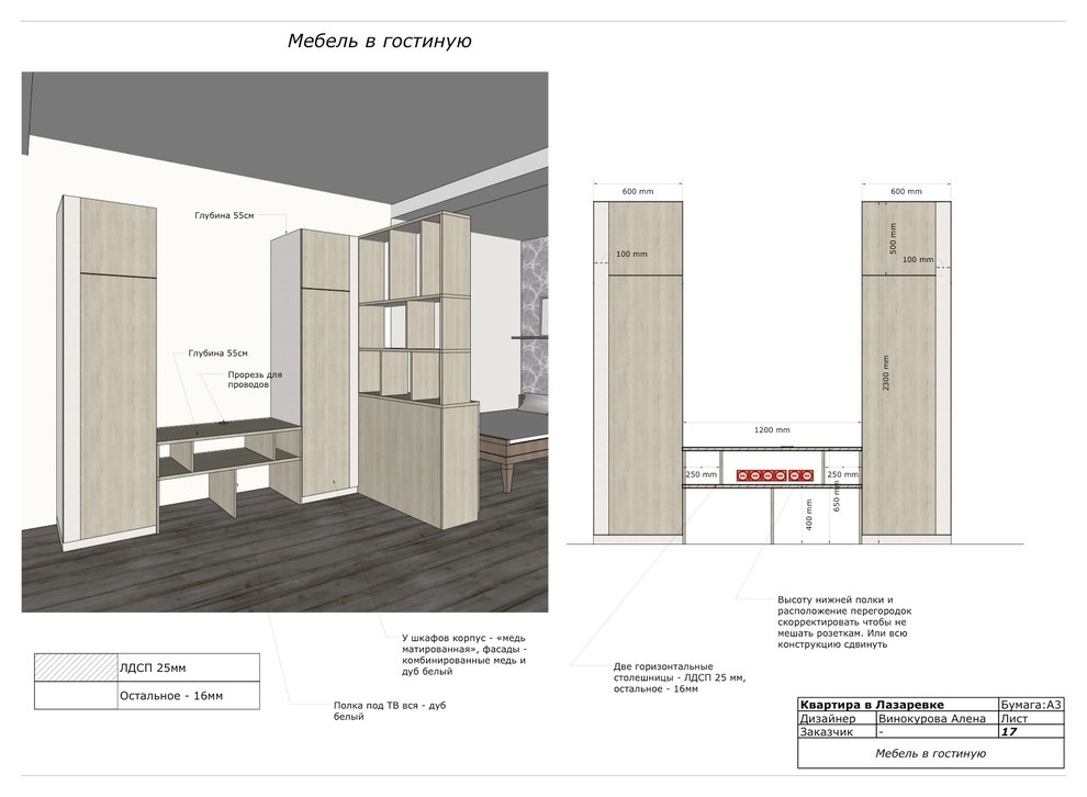 Модели корпусной мебели в гостиную