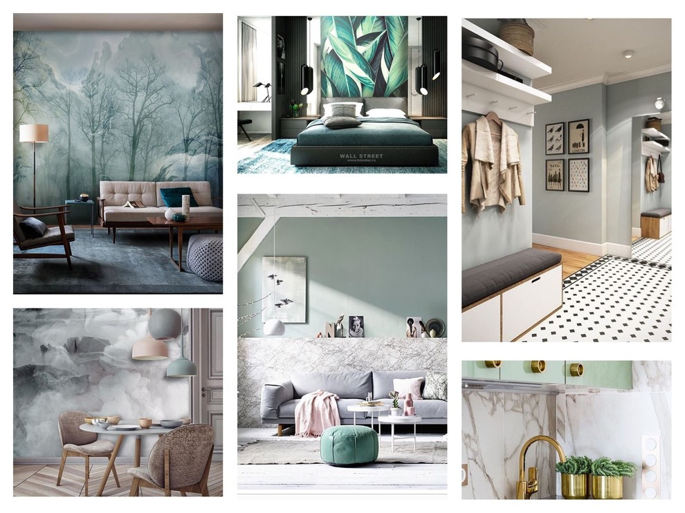 Нежная цветовая подборка мята+пудра