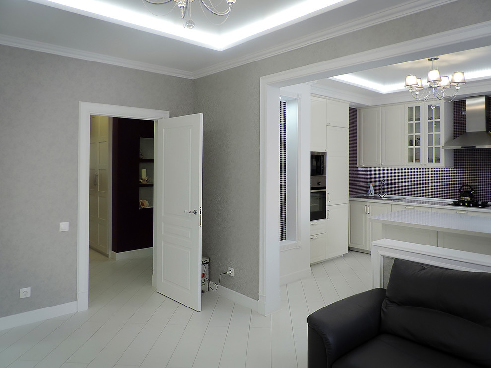 Дизайн-проект квартиры в Нахабино: кухня-гостиная