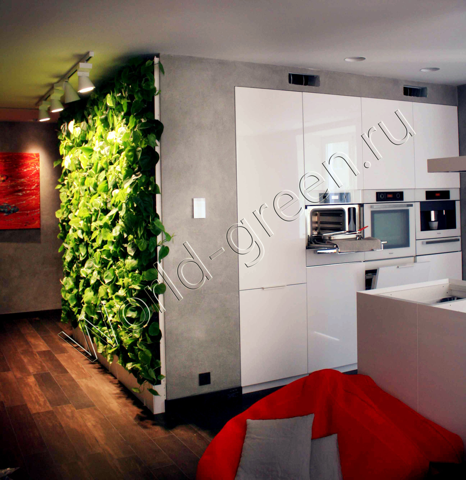 Фитостена в квартире на ул.Есенино