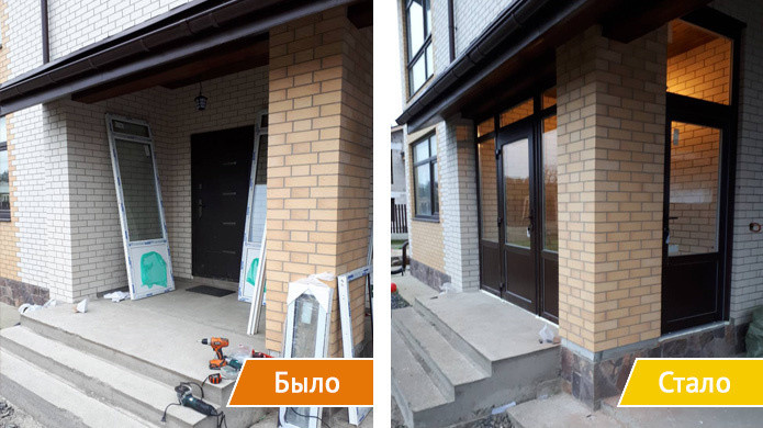 Обложка проекта: Теплое остекление крыльца в частном доме