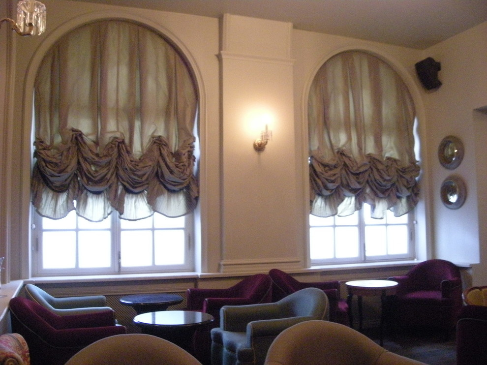 австрийские шторы, ресторан Дом