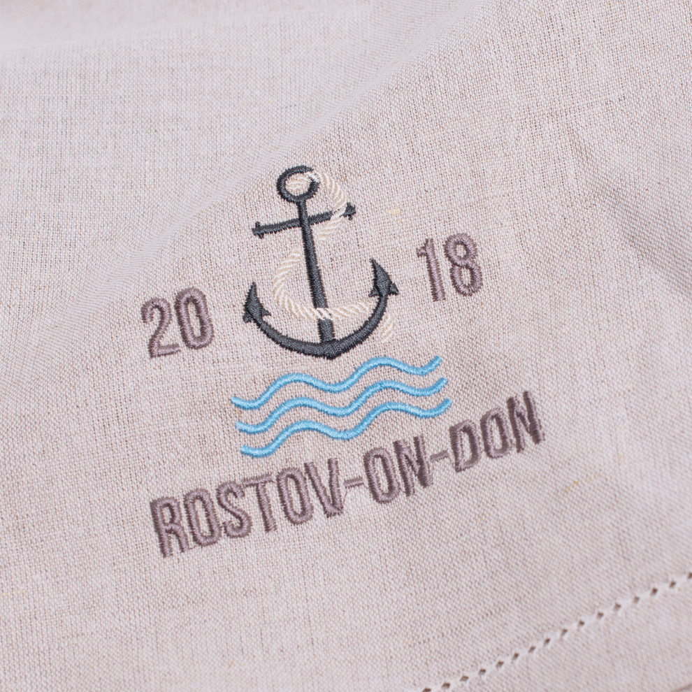 Кухонное полотенце с вышивкой "Якорь"