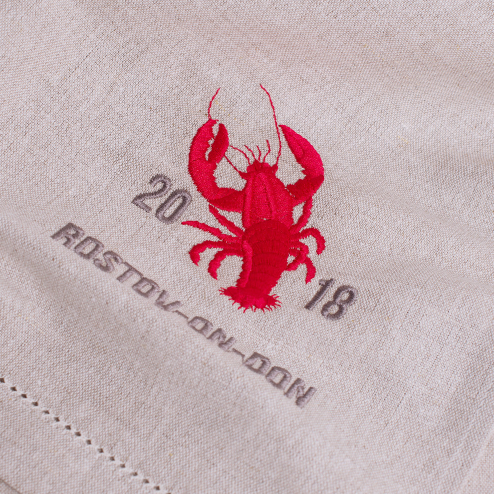 Кухонное полотенце с вышивкой "Рак"