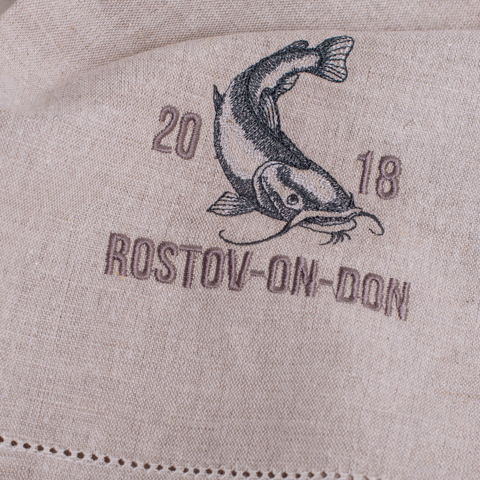 Кухонное полотенце с вышивкой "Сом"