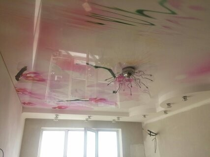 Арт печать на натяжных потолках.
