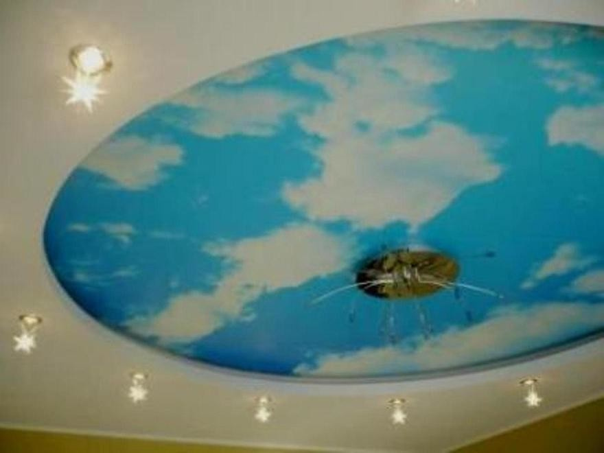 Арт печать на натяжных потолках.