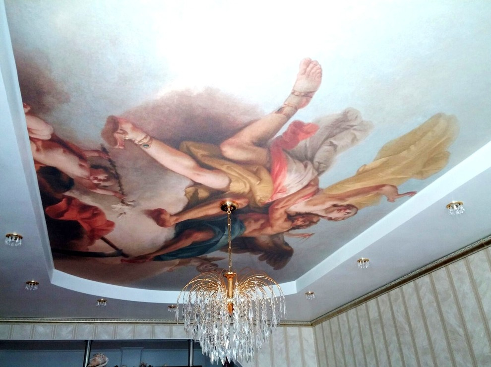 Арт печать на натяжных потолках.