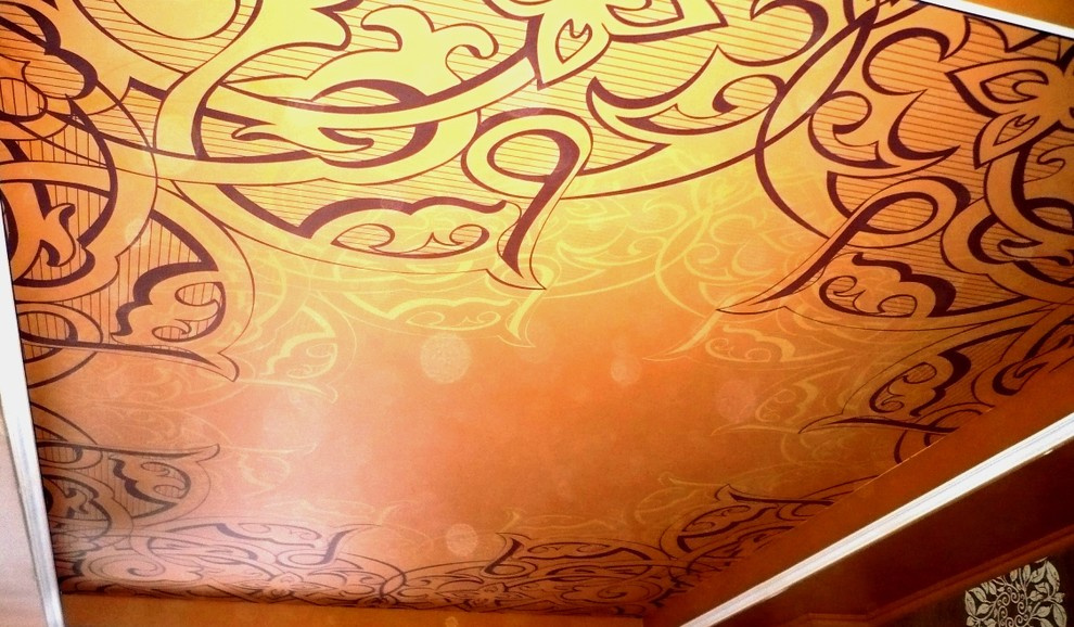 Арт печать на натяжных потолках.