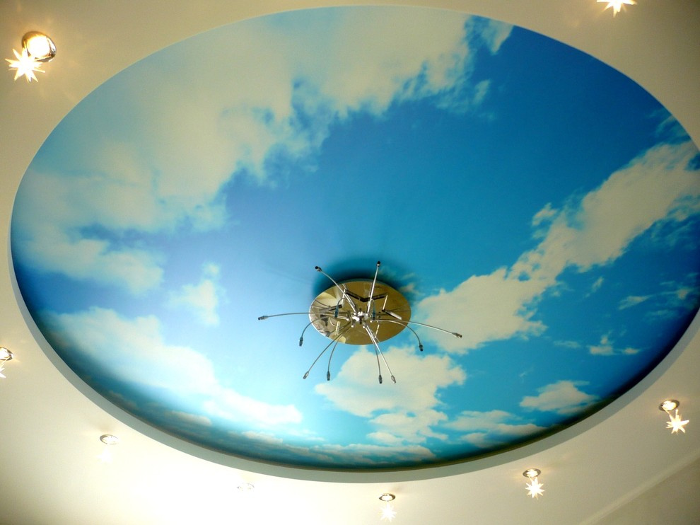 Арт печать на натяжных потолках.