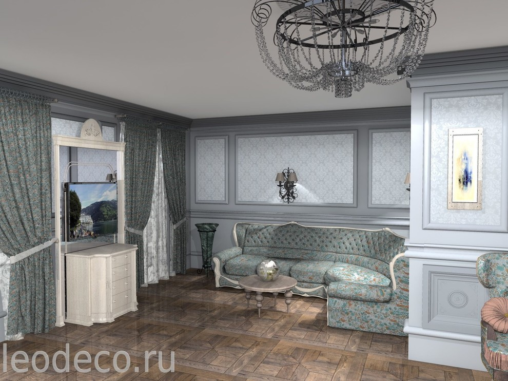Гостиная и спальня в классическом стиле