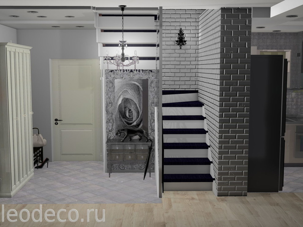 Двухуровневая квартира для молодой семьи с двумя детьми