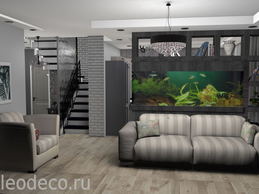 Двухуровневая квартира для молодой семьи с двумя детьми