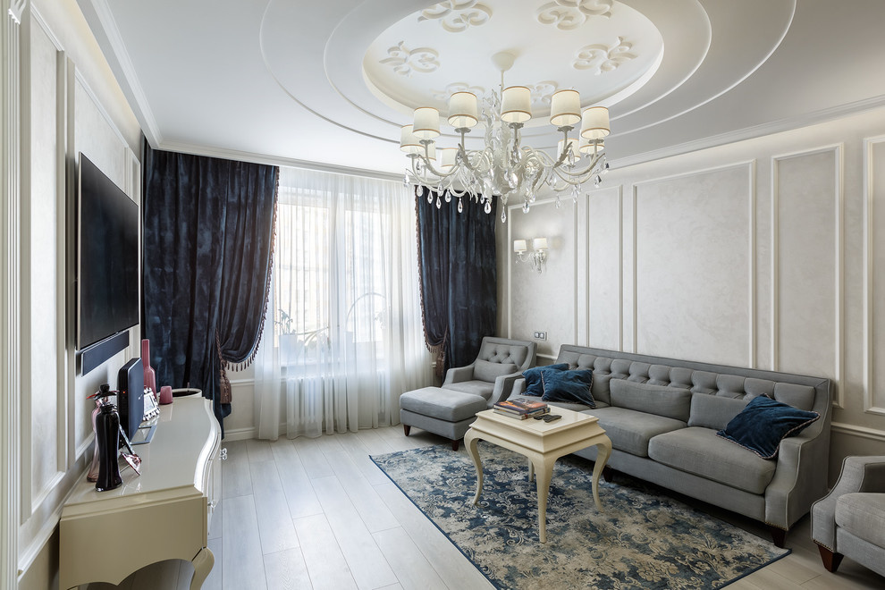 Реализованный проект 3хкомнатной квартиры в классическом стиле с элементами Ар Д
