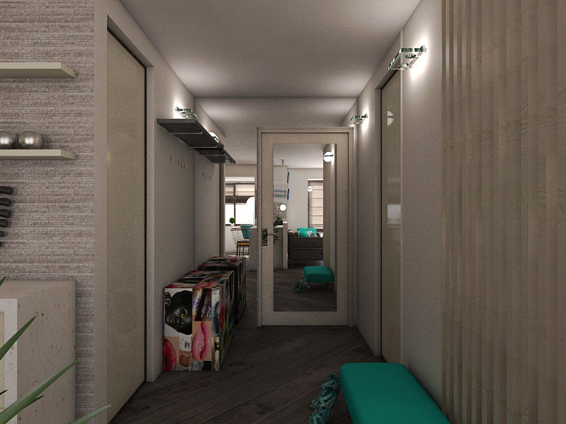 Дизайн квартиры-студии в стиле минимализм с элементами поп-арта.