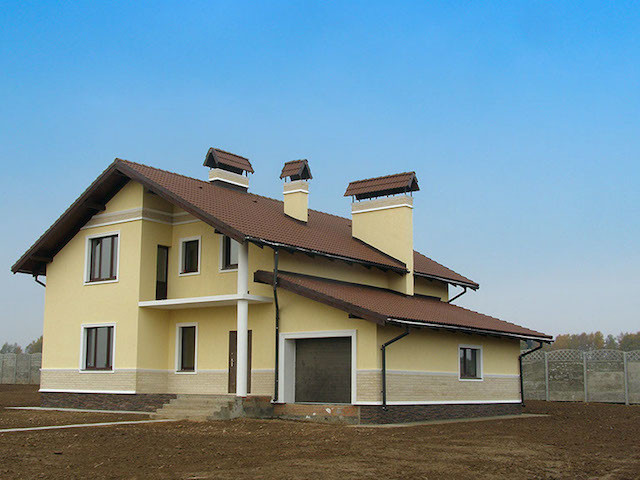 Дом из газобетона с гаражом