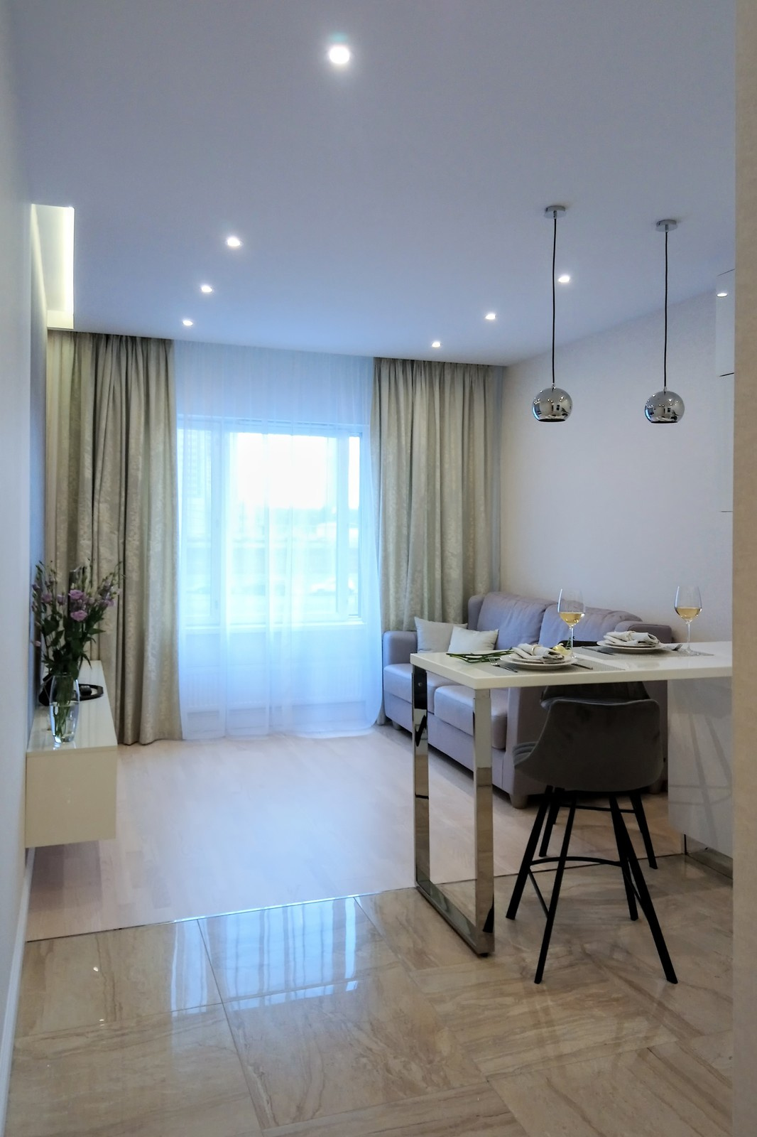 Интерьер 1-комн. квартиры в  ЖК Атмосфера