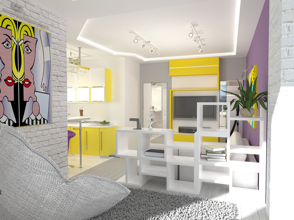 Поп-арт для музыканта 37 кв.м. ЖК АРТ