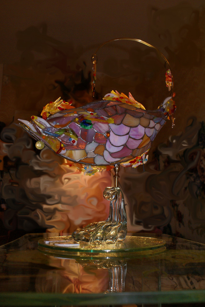 Обьемный витраж-витражные лампы в стиле тиффани.