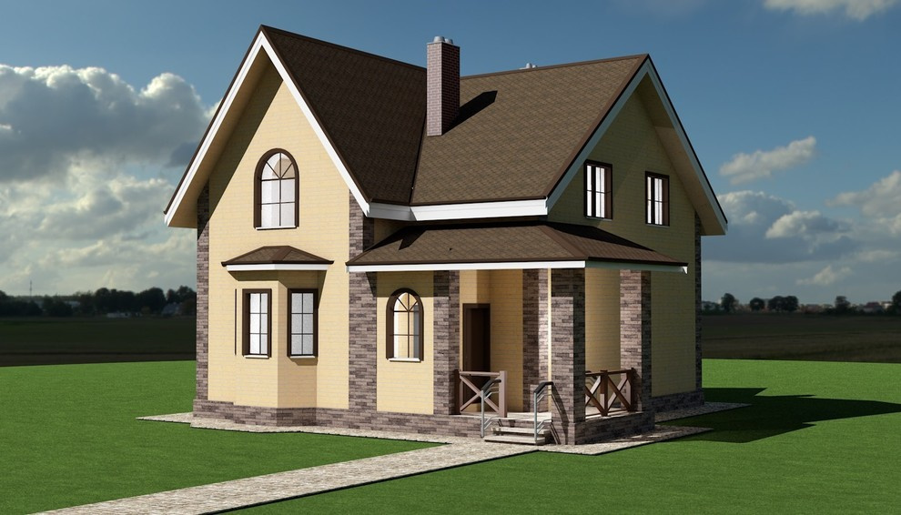 Проект дома из газобетона № 2482 — 124 м2 (10 х 8)