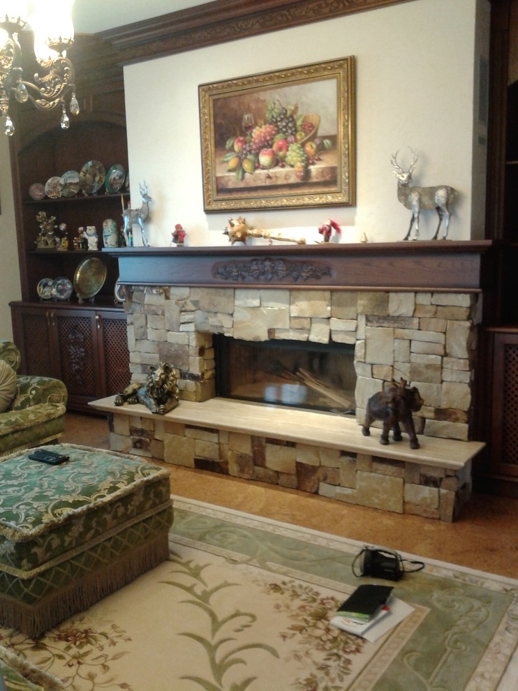 Камин в рустикальном стиле