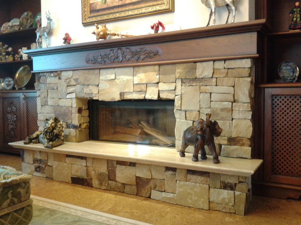 Обложка проекта: Камин в рустикальном стиле