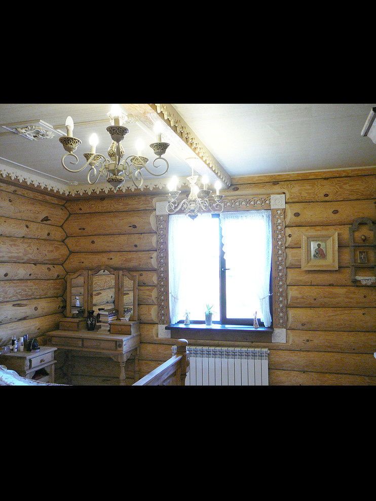 Рубленный дом. Спальня.