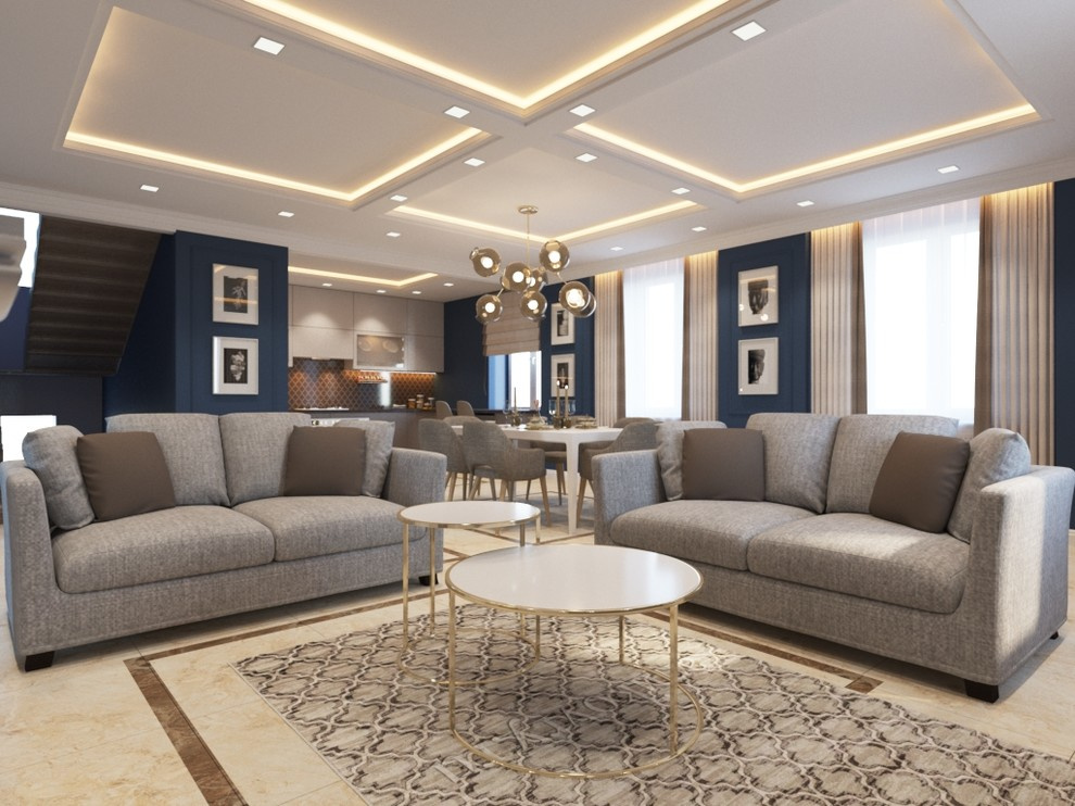 Проект кухни-гостиной в частном доме, Иваново