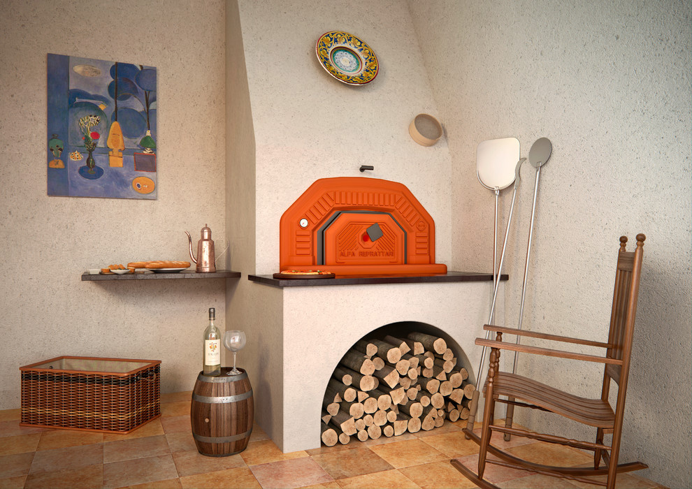 Проект помпейской печи установленной в углу помещения