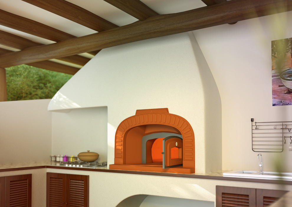 Помпейская печь на летней кухне или веранде