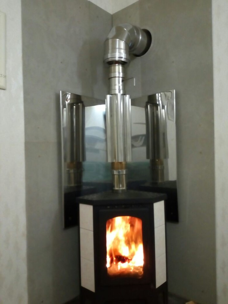 Обложка проекта: Установка печи-камина и дымохода к нему