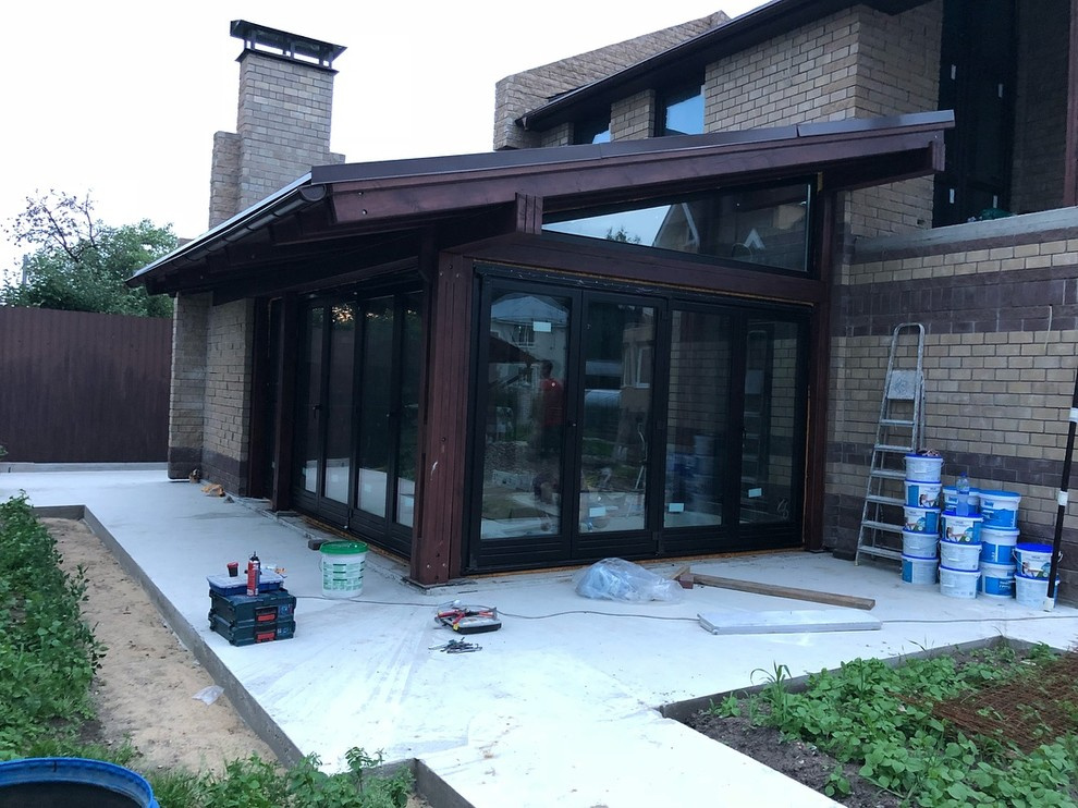 Беседка с порталами-гармошками