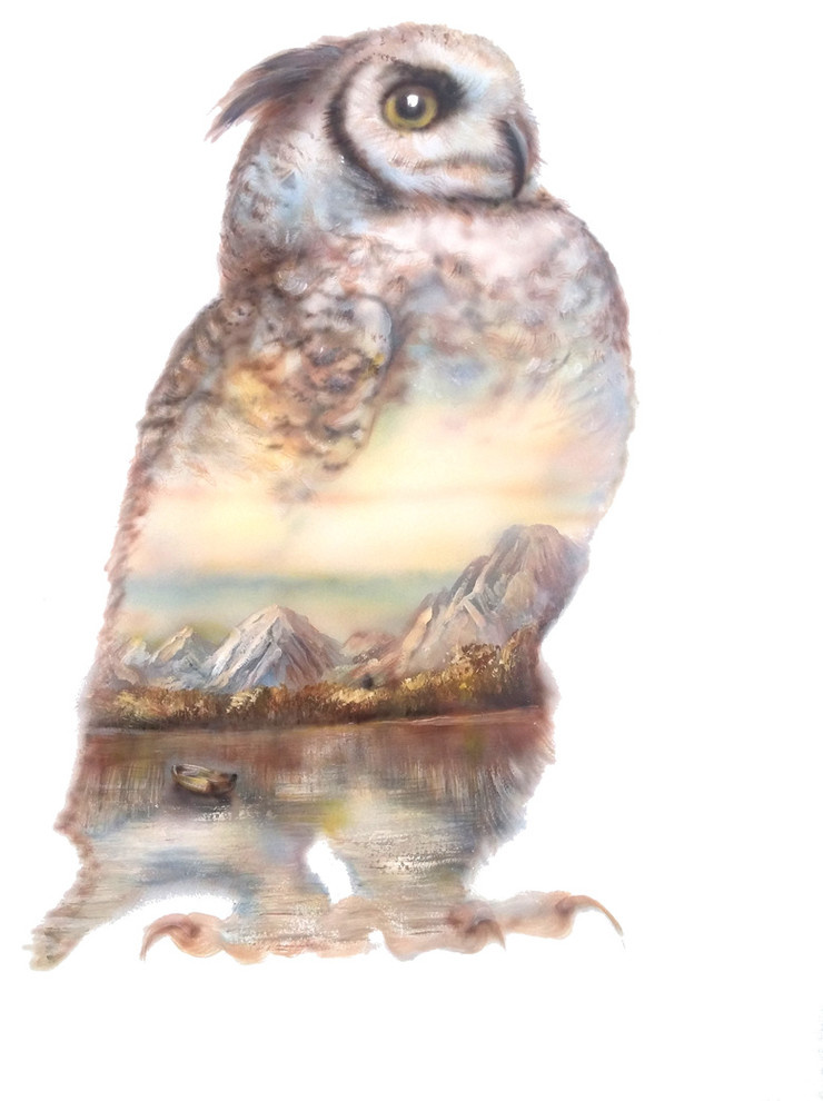 Художественная роспись стен в частном доме.