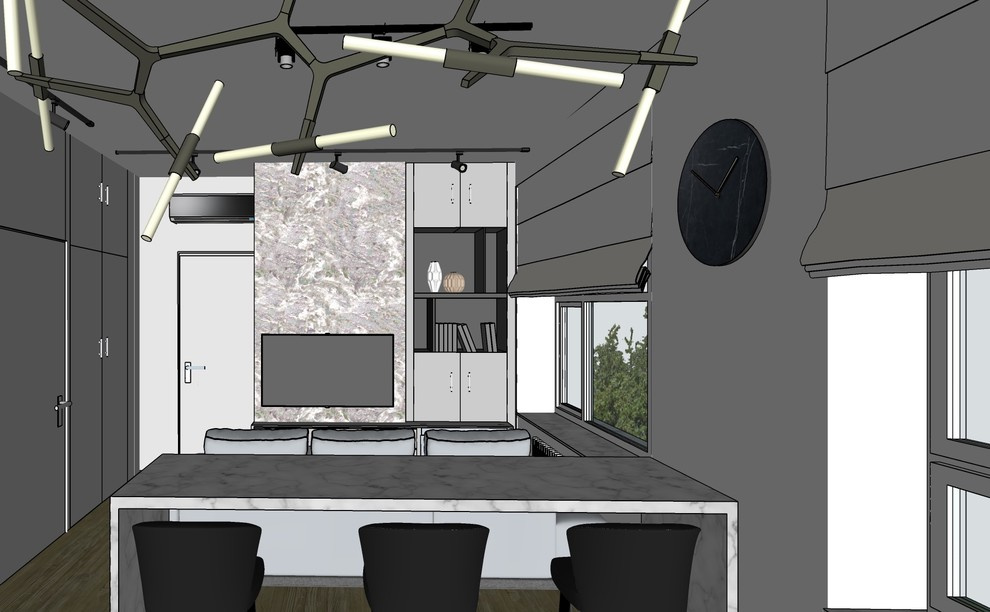 Эскиз 3-ком. квартиры ЖК "Испанские кварталы"