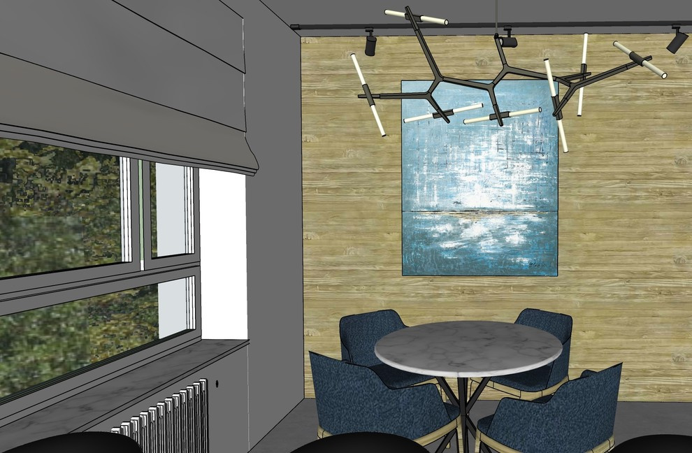 Эскиз 3-ком. квартиры ЖК "Испанские кварталы"