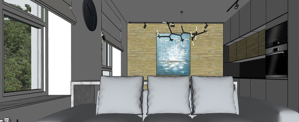 Эскиз 3-ком. квартиры ЖК "Испанские кварталы"