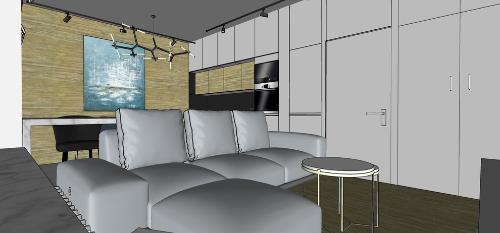 Эскиз 3-ком. квартиры ЖК "Испанские кварталы"