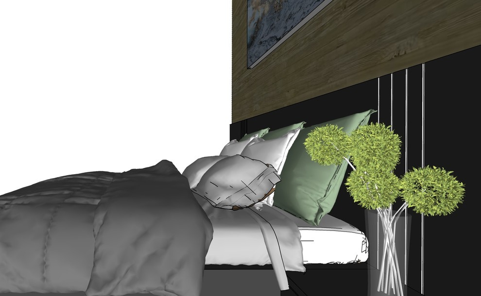 Эскиз 3-ком. квартиры ЖК "Испанские кварталы"