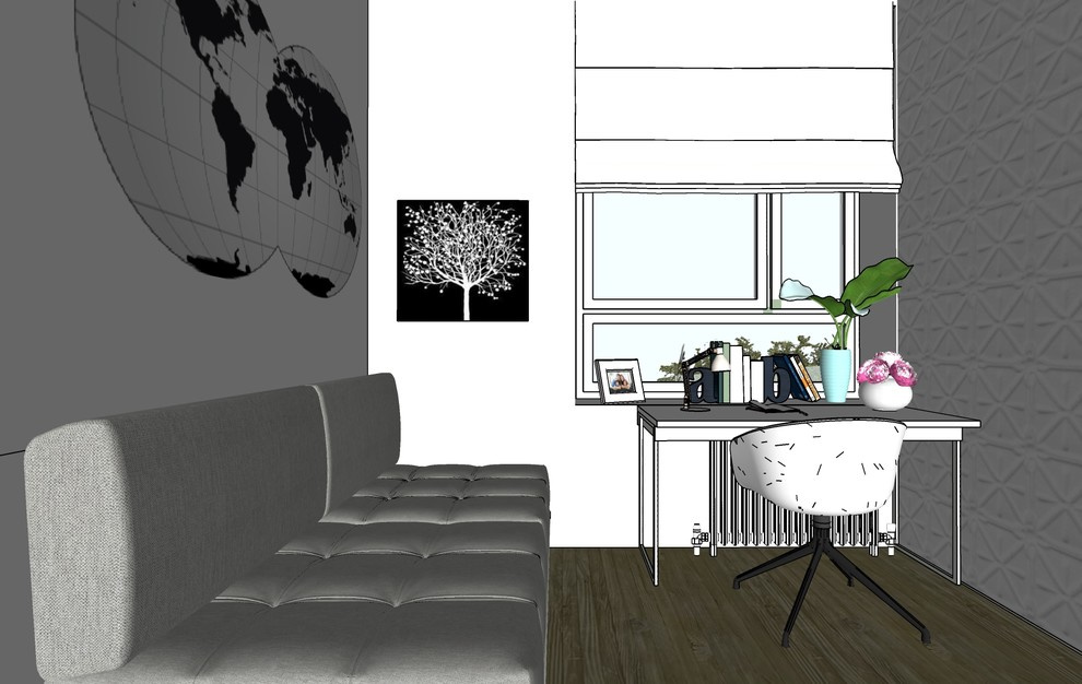 Эскиз 3-ком. квартиры ЖК "Испанские кварталы"