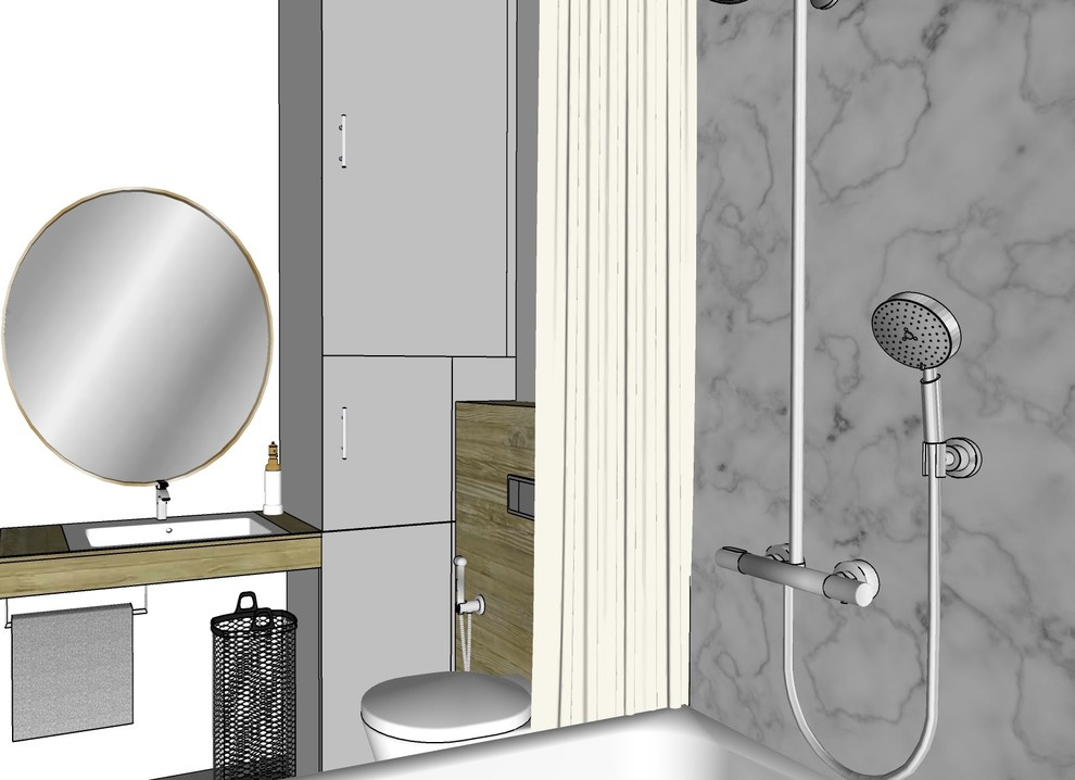 Эскиз 3-ком. квартиры ЖК "Испанские кварталы"