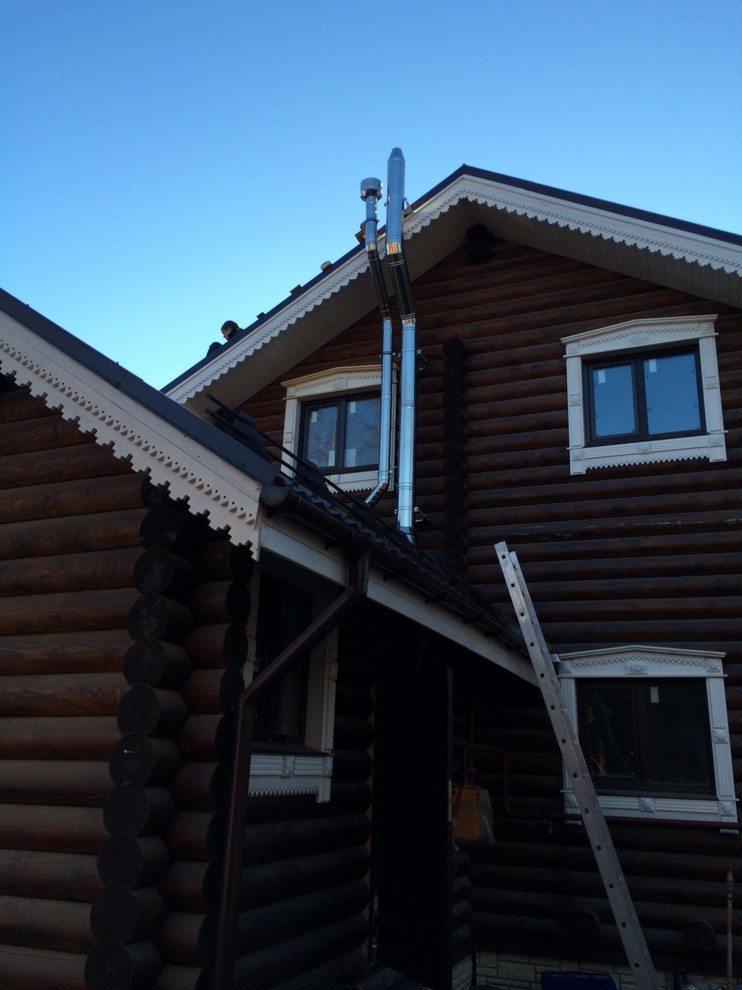 Монтаж дымохода газового котла и двух вент.каналов