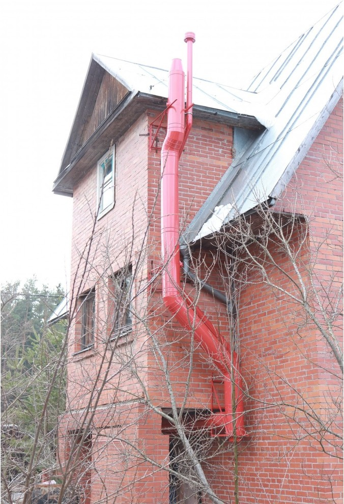 Монтаж дымохода и вент.канала