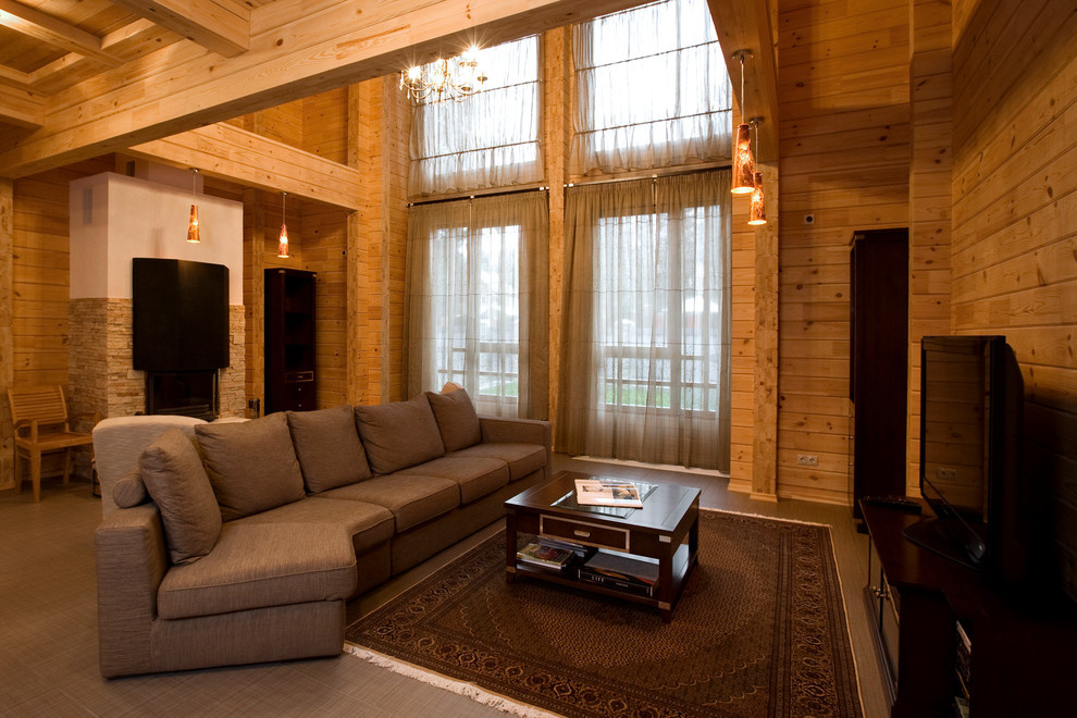 Синий дом из клееного бруса